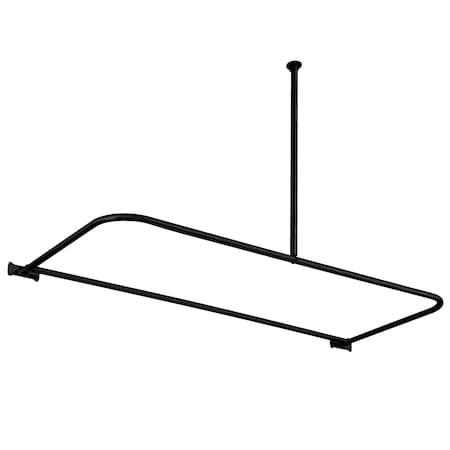 Kingston Brass D-Shaped Shower Curtain Rod, Matte Black CC3130